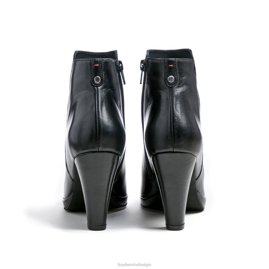 enkellaarsjes van glad leer vrouwen LLOYD zwart schoenen ZJ6BL920