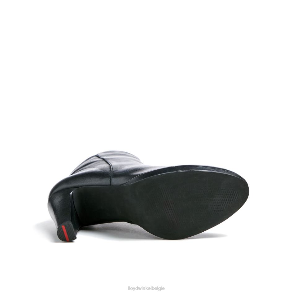 enkellaarsjes van glad leer vrouwen LLOYD zwart schoenen ZJ6BL920