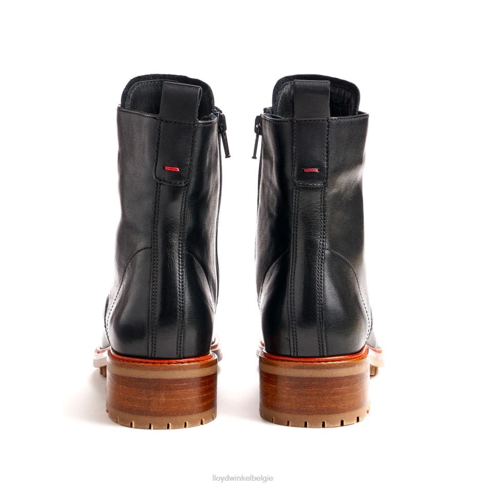 enkellaarsjes van glad leer vrouwen LLOYD zwart schoenen ZJ6BL940