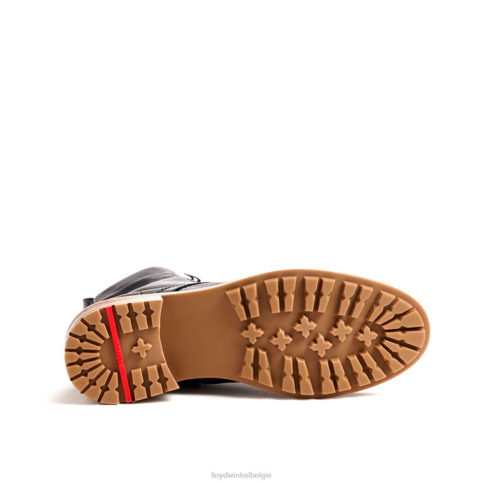 enkellaarsjes van glad leer vrouwen LLOYD zwart schoenen ZJ6BL940