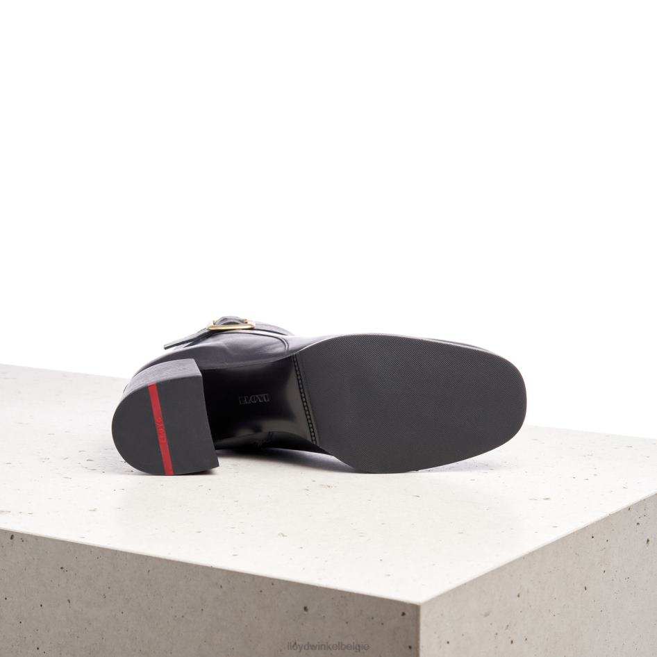 enkellaarsjes van glad leer vrouwen LLOYD zwart schoenen ZJ6BL978