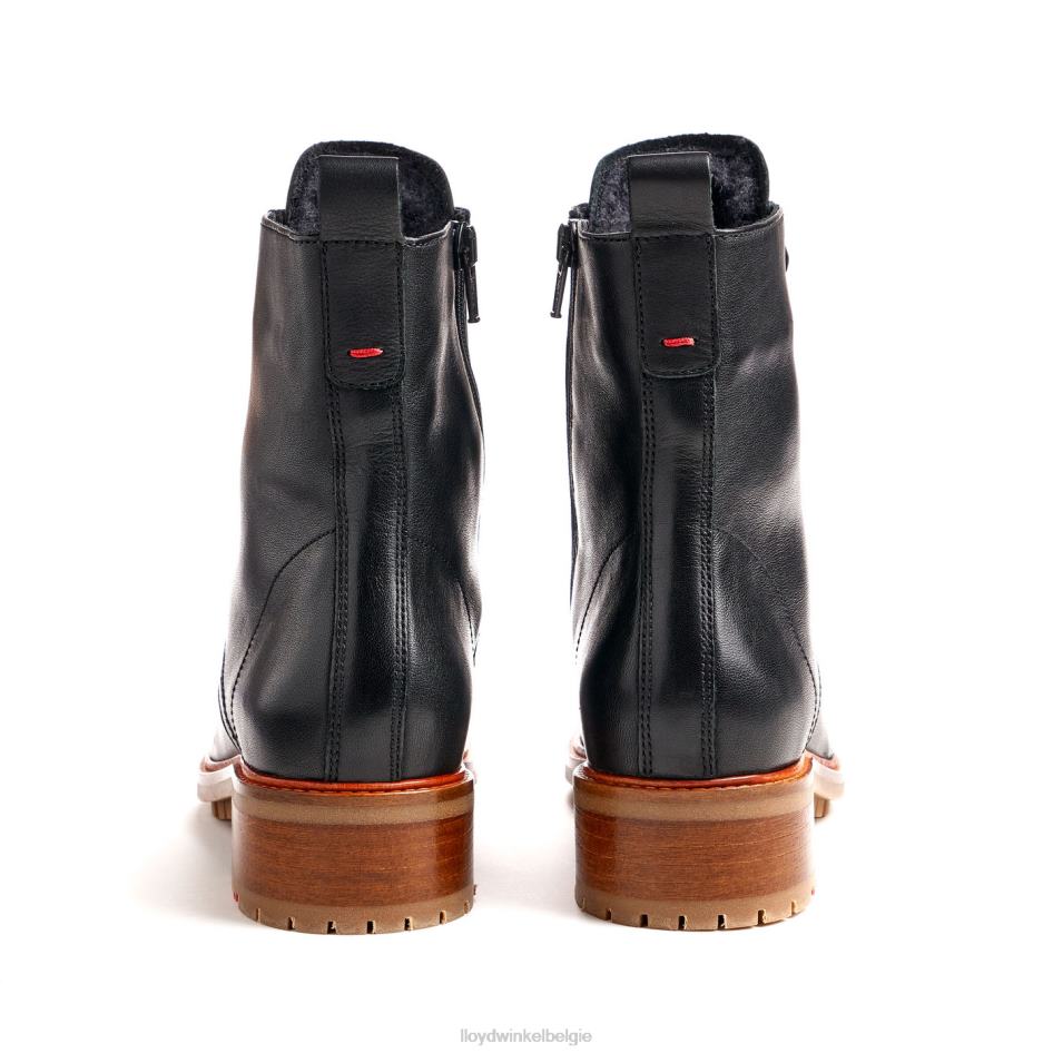 enkellaarsjes van glad leer vrouwen LLOYD zwart schoenen ZJ6BL979