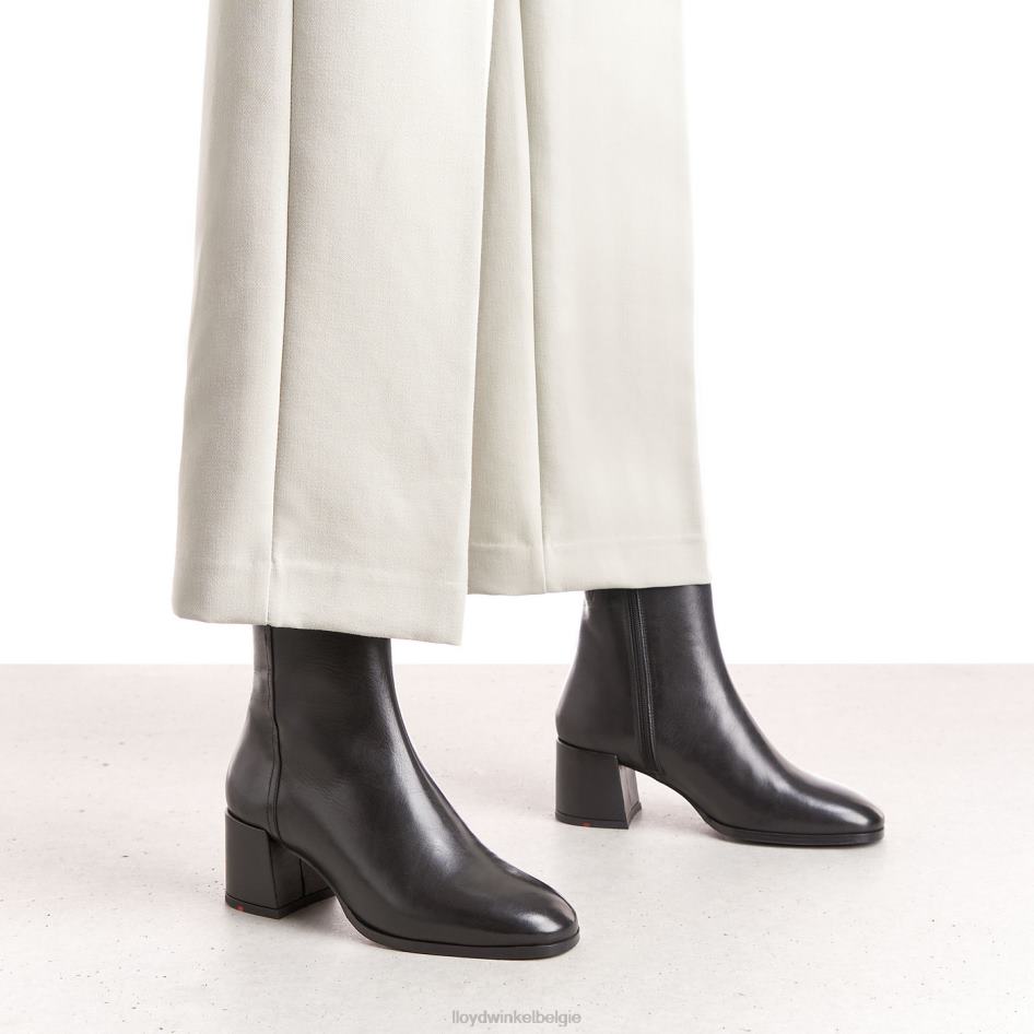 enkellaarsjes van glad leer vrouwen LLOYD zwart schoenen ZJ6BL984