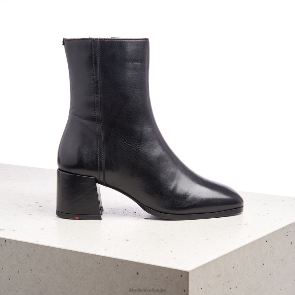 enkellaarsjes van glad leer vrouwen LLOYD zwart schoenen ZJ6BL984