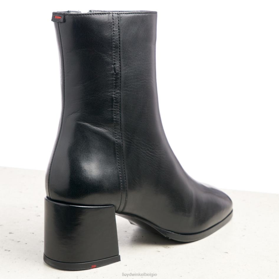 enkellaarsjes van glad leer vrouwen LLOYD zwart schoenen ZJ6BL984