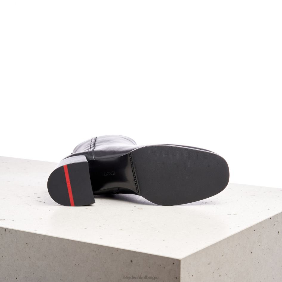 enkellaarsjes van glad leer vrouwen LLOYD zwart schoenen ZJ6BL984