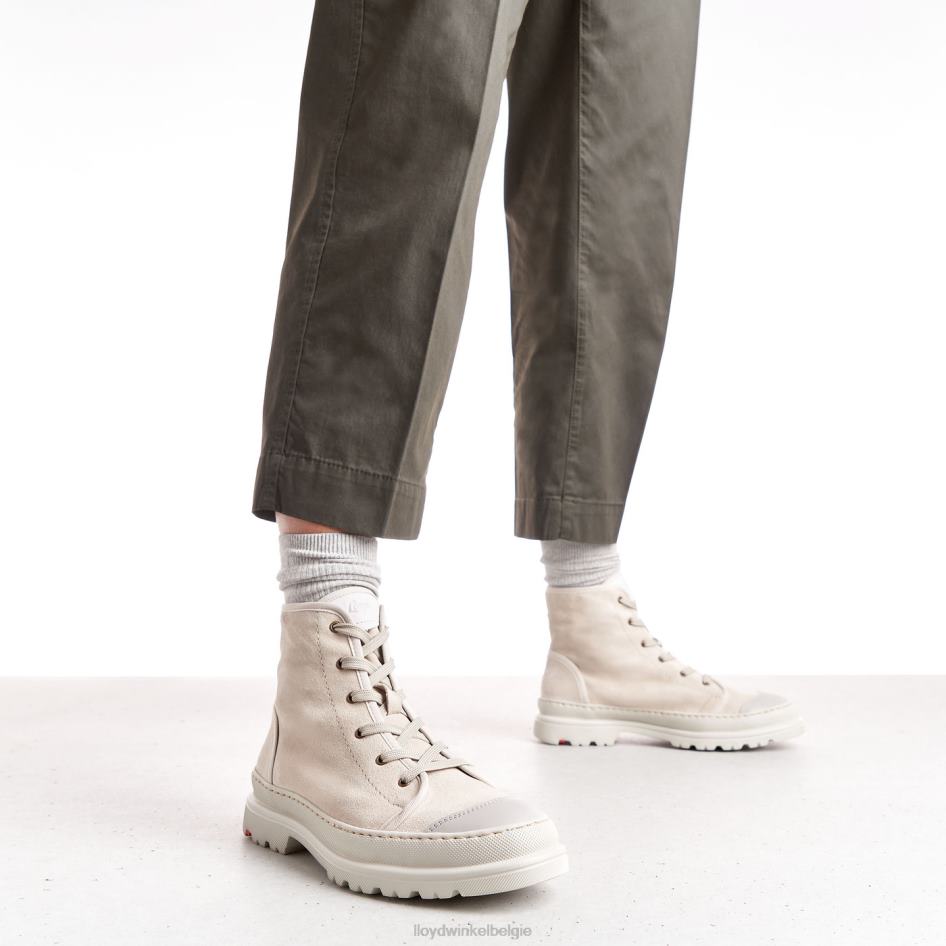 leren enkellaarsjes met lichte zool vrouwen LLOYD beige schoenen ZJ6BL955