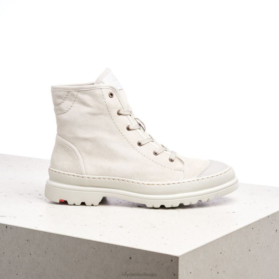 leren enkellaarsjes met lichte zool vrouwen LLOYD beige schoenen ZJ6BL955
