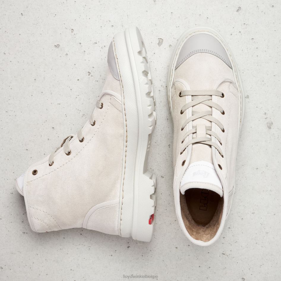 leren enkellaarsjes met lichte zool vrouwen LLOYD beige schoenen ZJ6BL955