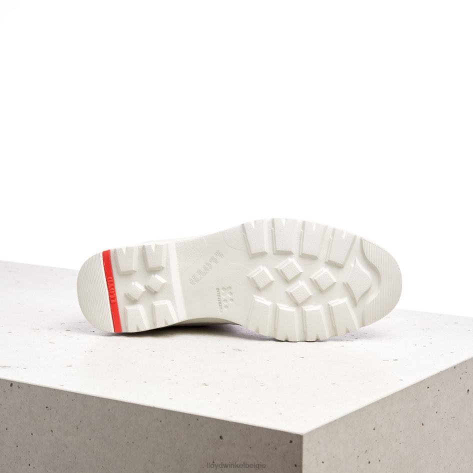 leren enkellaarsjes met lichte zool vrouwen LLOYD beige schoenen ZJ6BL955