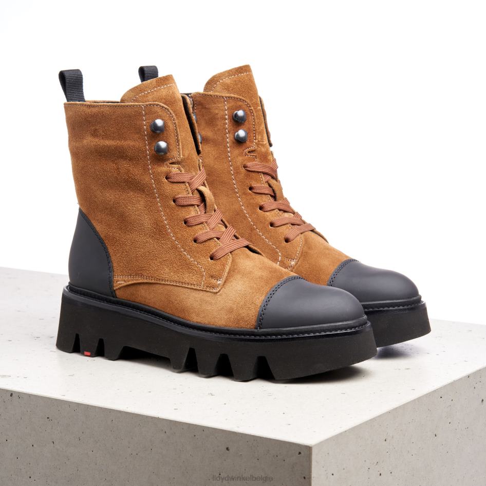 leren enkellaarsjes met lichte zool vrouwen LLOYD bruin schoenen ZJ6BL948