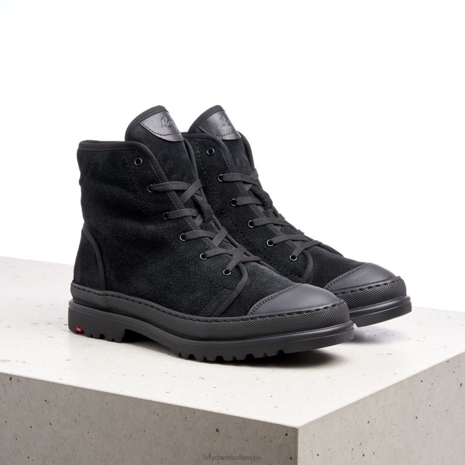 leren enkellaarsjes met lichte zool vrouwen LLOYD zwart schoenen ZJ6BL927