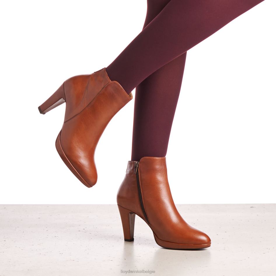 leren enkellaarsjes vrouwen LLOYD bruin schoenen ZJ6BL921