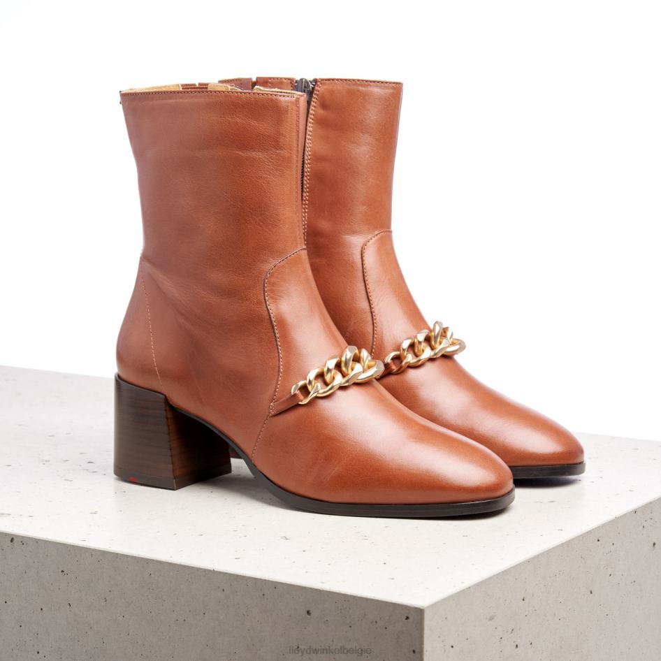 leren enkellaarsjes vrouwen LLOYD bruin schoenen ZJ6BL985