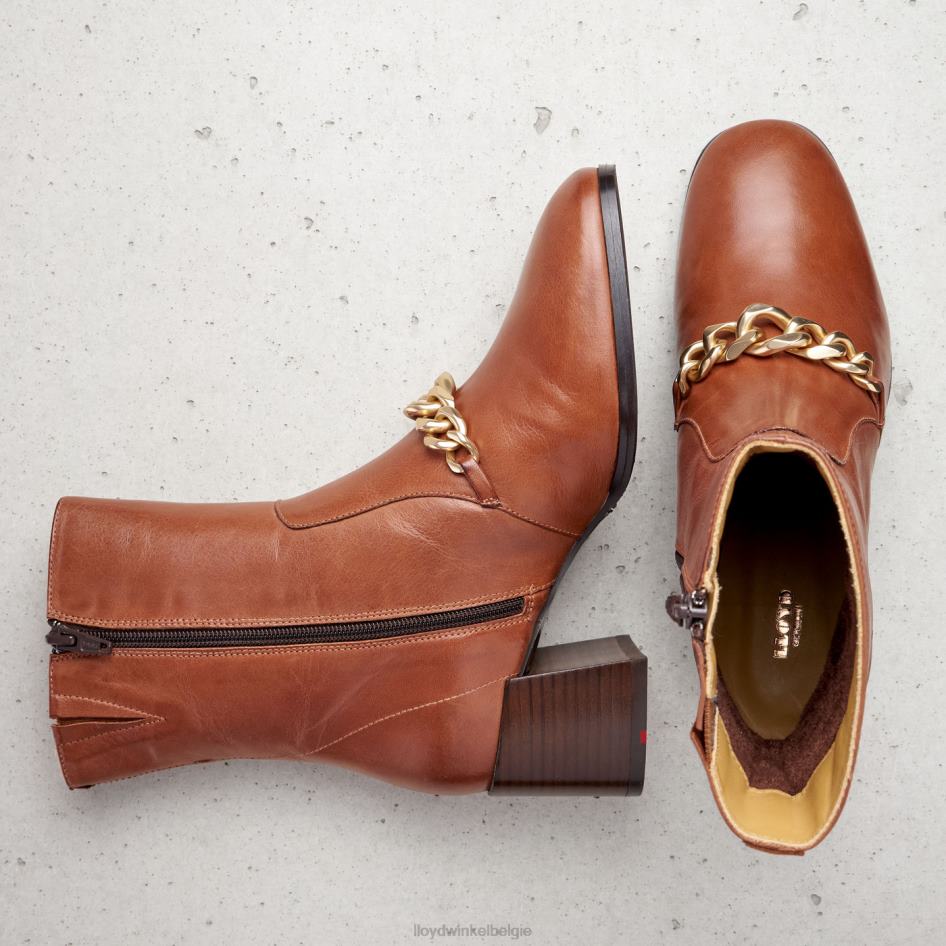 leren enkellaarsjes vrouwen LLOYD bruin schoenen ZJ6BL985