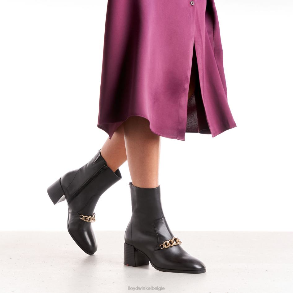 leren enkellaarsjes vrouwen LLOYD zwart schoenen ZJ6BL878