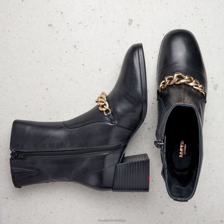leren enkellaarsjes vrouwen LLOYD zwart schoenen ZJ6BL878