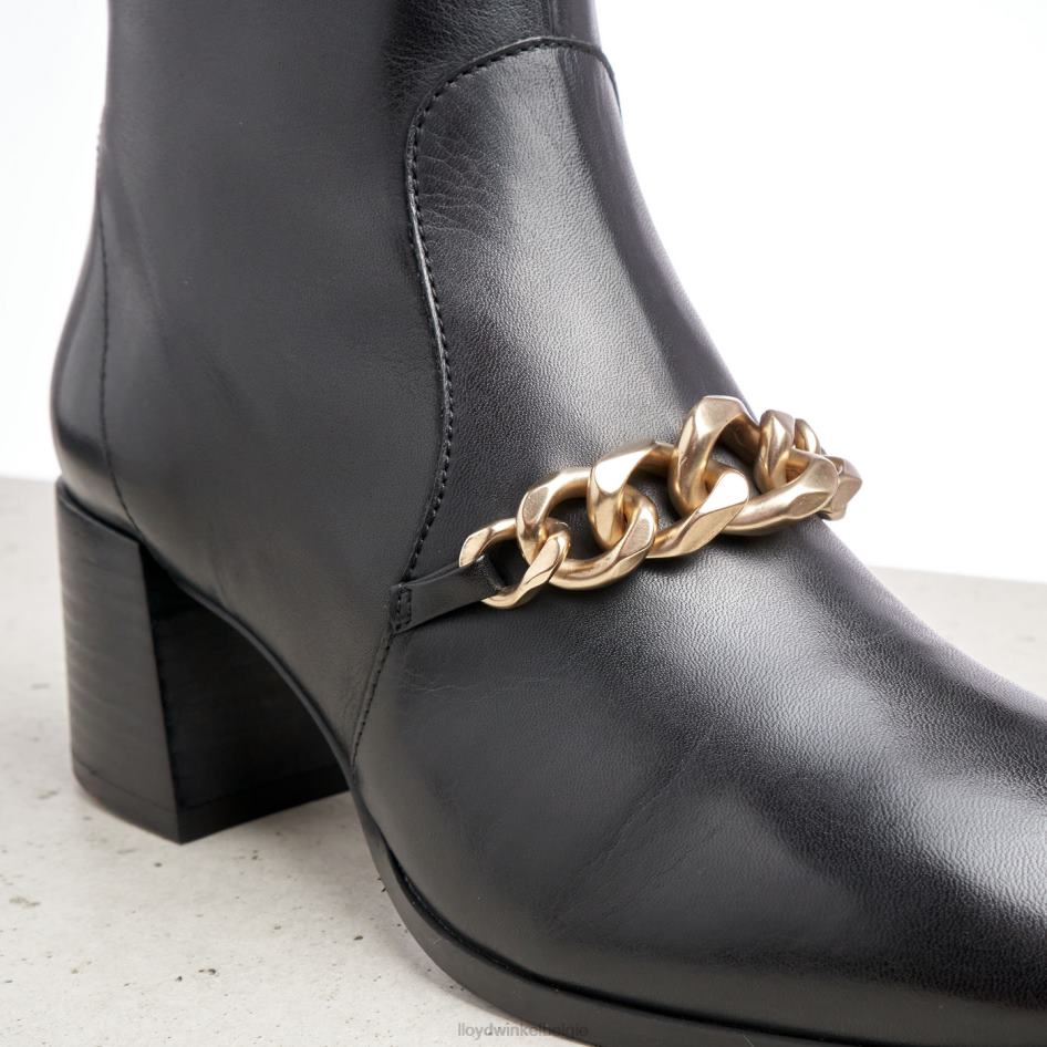 leren enkellaarsjes vrouwen LLOYD zwart schoenen ZJ6BL878