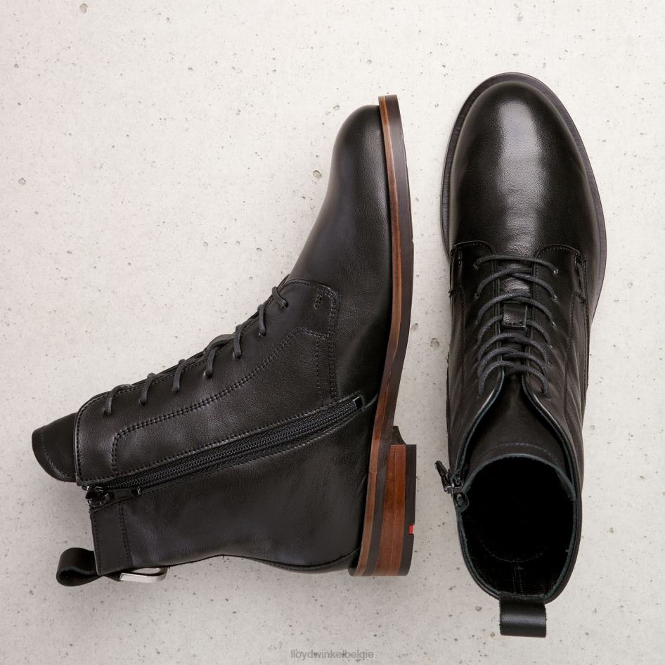 leren enkellaarsjes vrouwen LLOYD zwart schoenen ZJ6BL971