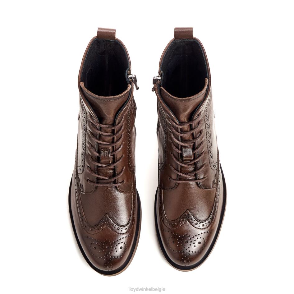 mode glad lederen enkellaars vrouwen LLOYD bruin schoenen ZJ6BL877