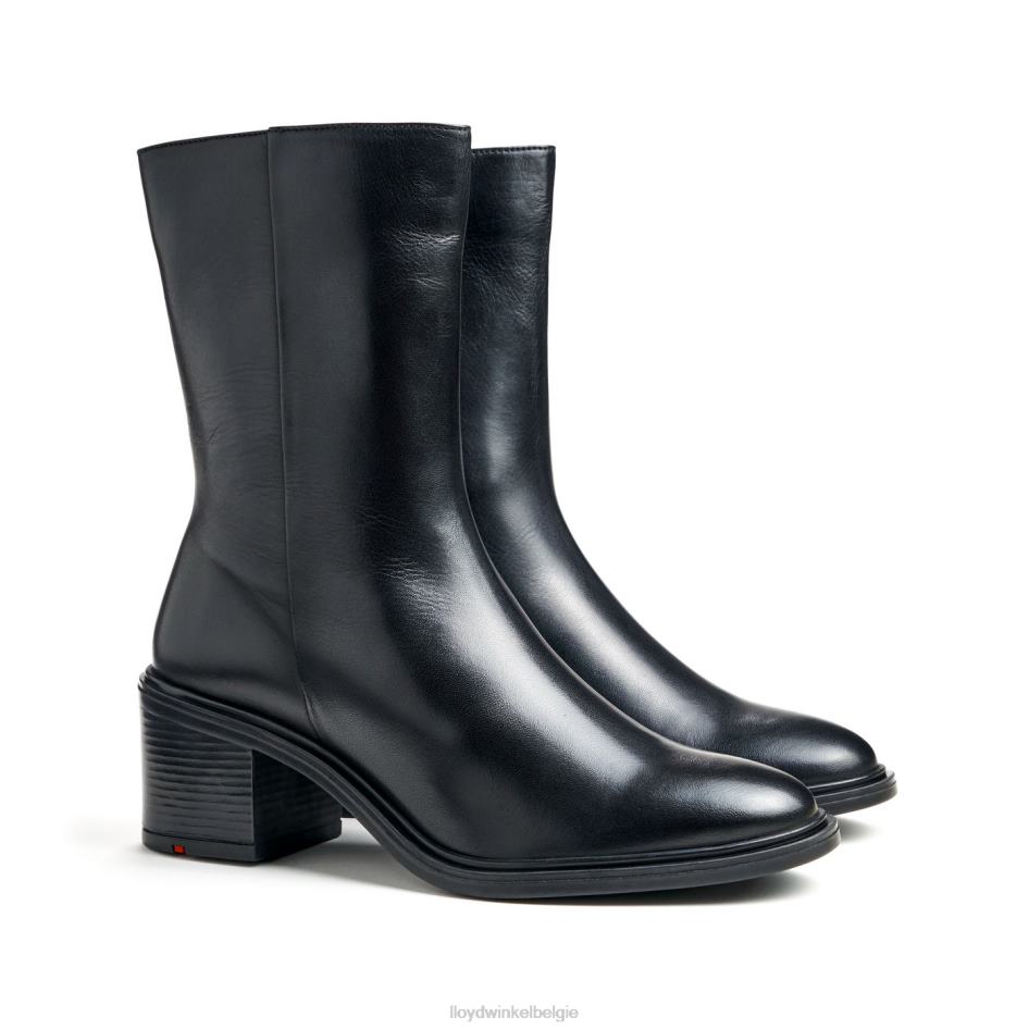 mode glad lederen enkellaars vrouwen LLOYD zwart schoenen ZJ6BL885