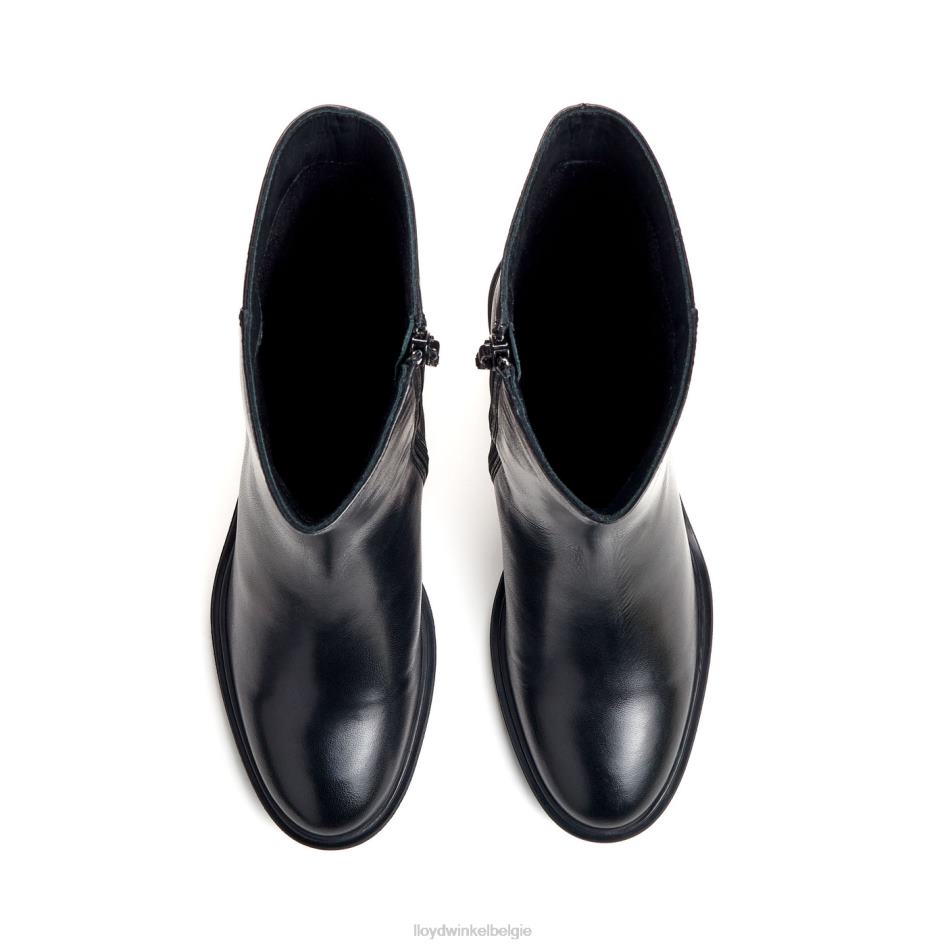 mode glad lederen enkellaars vrouwen LLOYD zwart schoenen ZJ6BL885