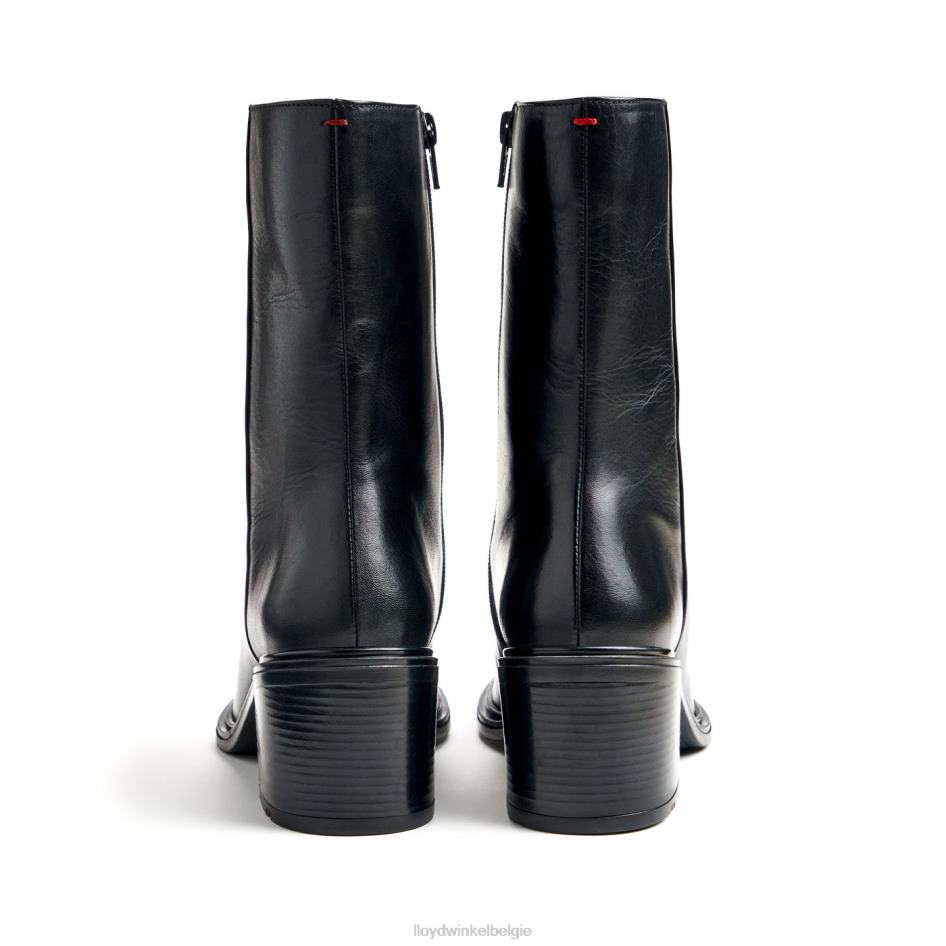 mode glad lederen enkellaars vrouwen LLOYD zwart schoenen ZJ6BL885