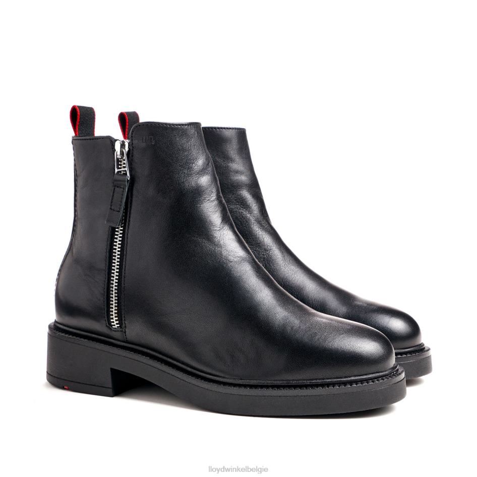 mode glad lederen enkellaars vrouwen LLOYD zwart schoenen ZJ6BL918