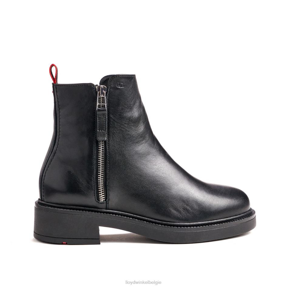 mode glad lederen enkellaars vrouwen LLOYD zwart schoenen ZJ6BL918