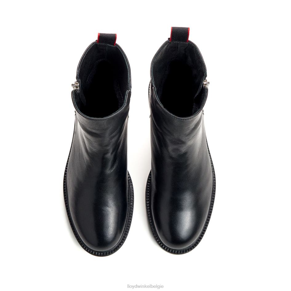 mode glad lederen enkellaars vrouwen LLOYD zwart schoenen ZJ6BL918