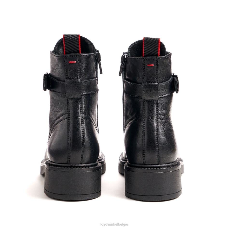 mode glad lederen enkellaars vrouwen LLOYD zwart schoenen ZJ6BL961