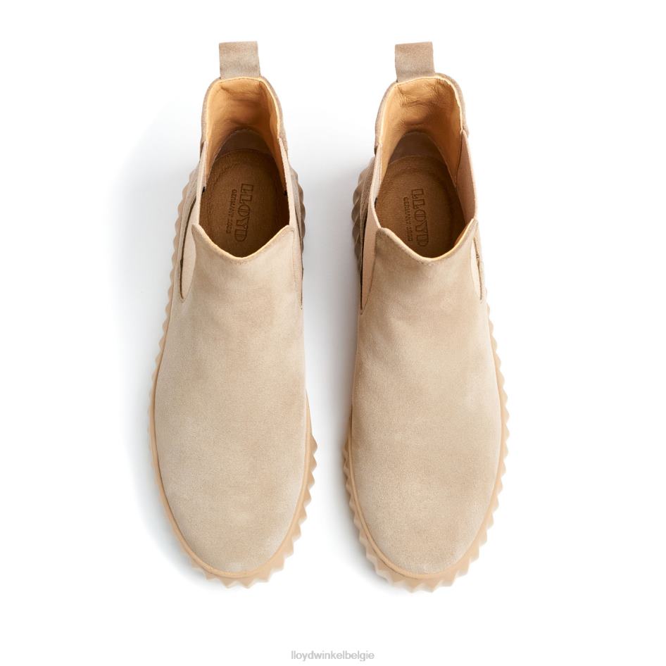 ruw leren enkellaarsje vrouwen LLOYD beige schoenen ZJ6BL882