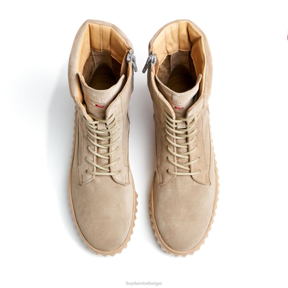 ruw leren enkellaarsje vrouwen LLOYD beige schoenen ZJ6BL888