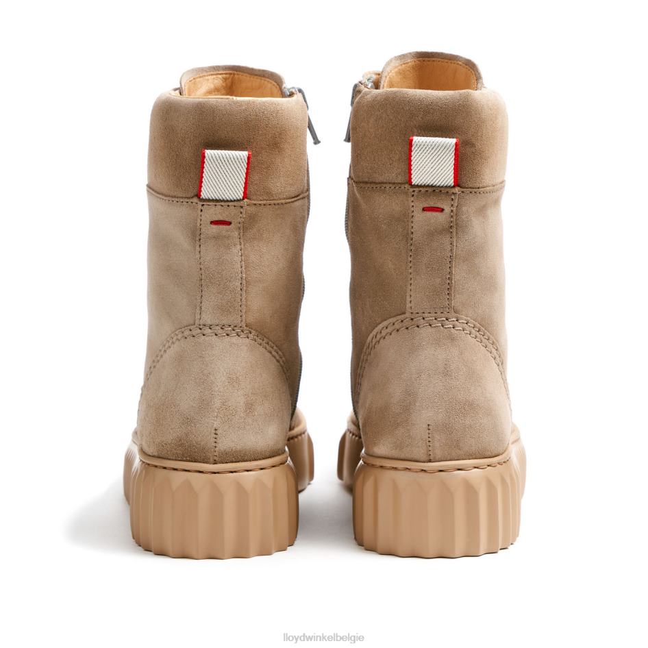 ruw leren enkellaarsje vrouwen LLOYD beige schoenen ZJ6BL888