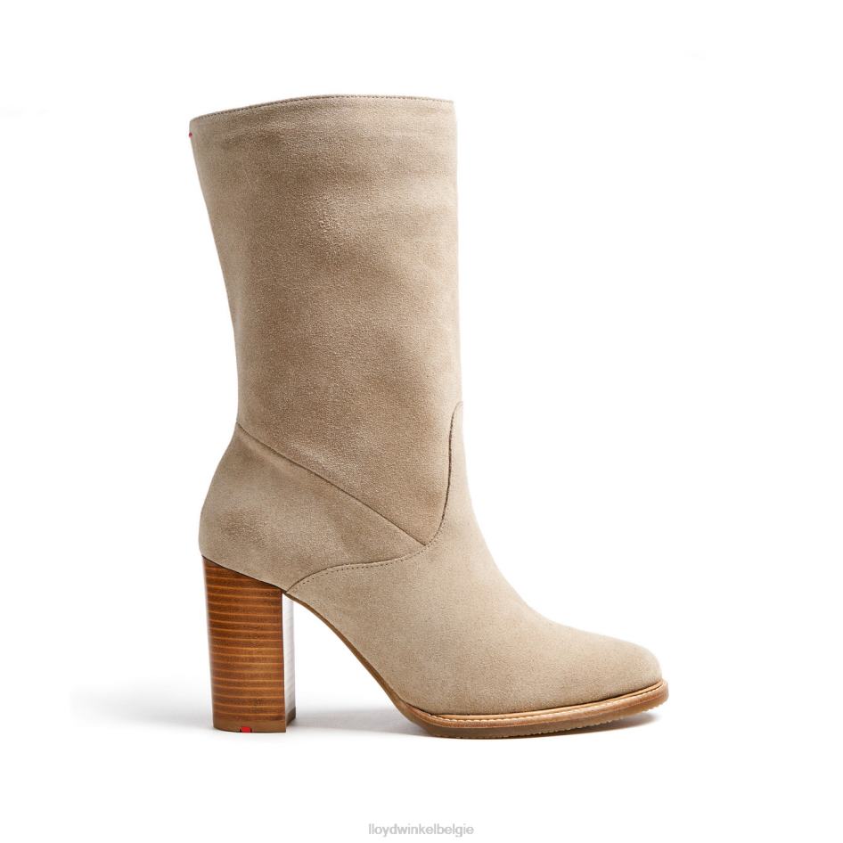 ruw leren enkellaarsje vrouwen LLOYD beige schoenen ZJ6BL891