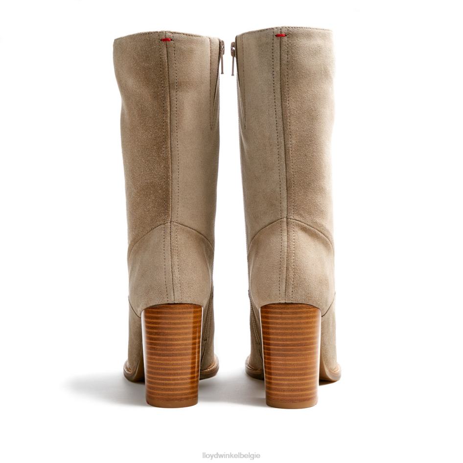 ruw leren enkellaarsje vrouwen LLOYD beige schoenen ZJ6BL891