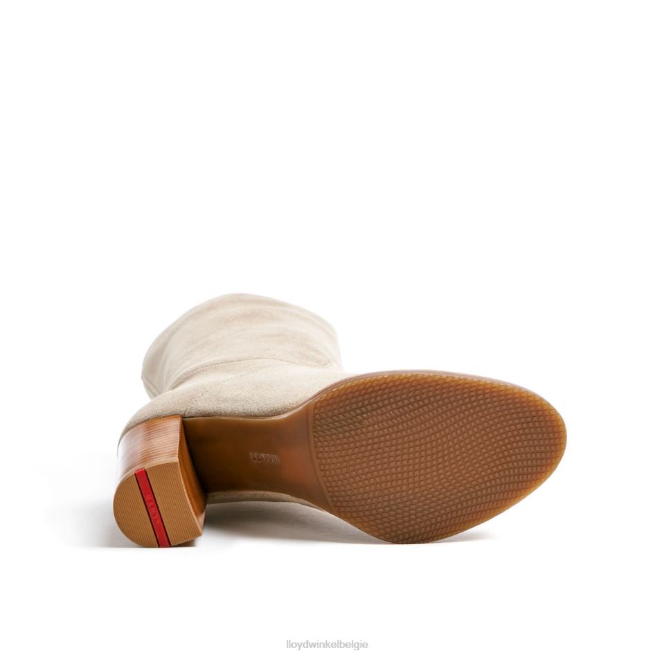 ruw leren enkellaarsje vrouwen LLOYD beige schoenen ZJ6BL891