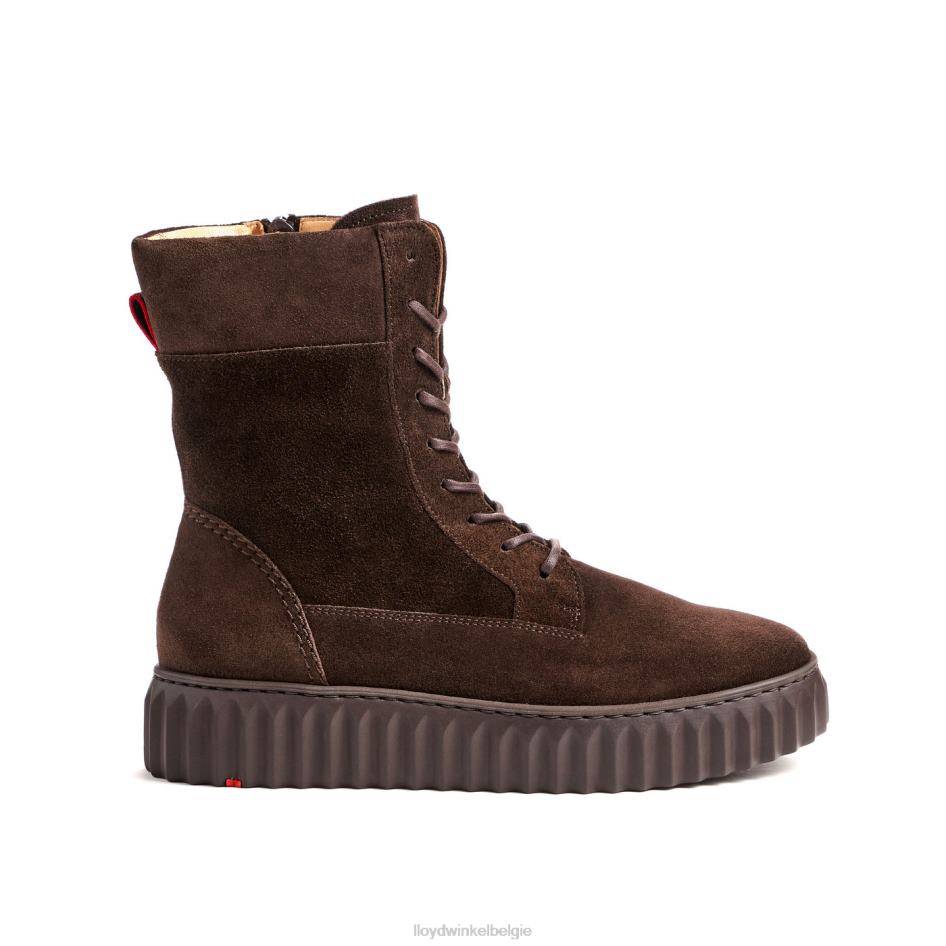 ruw leren enkellaarsje vrouwen LLOYD bruin schoenen ZJ6BL889