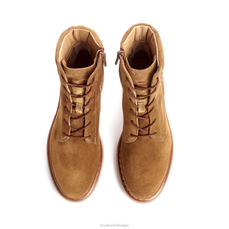 ruw leren enkellaarsje vrouwen LLOYD bruin schoenen ZJ6BL913