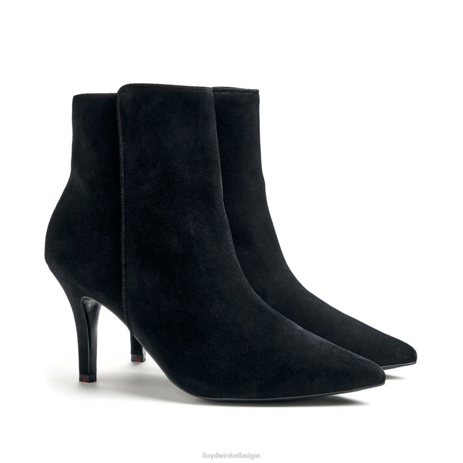 ruw leren enkellaarsje vrouwen LLOYD zwart schoenen ZJ6BL879
