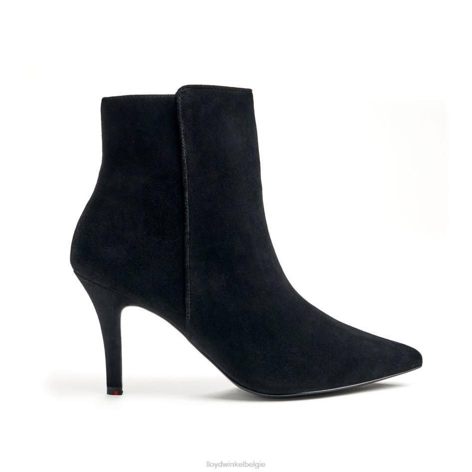 ruw leren enkellaarsje vrouwen LLOYD zwart schoenen ZJ6BL879