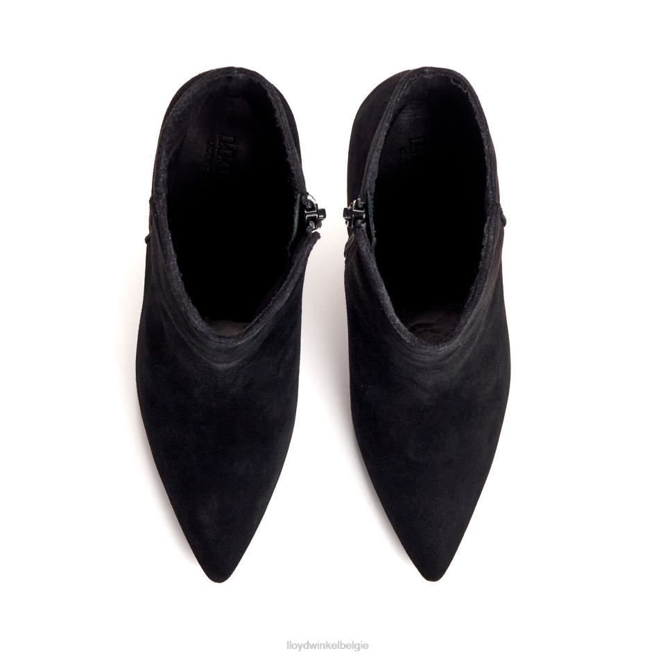 ruw leren enkellaarsje vrouwen LLOYD zwart schoenen ZJ6BL879