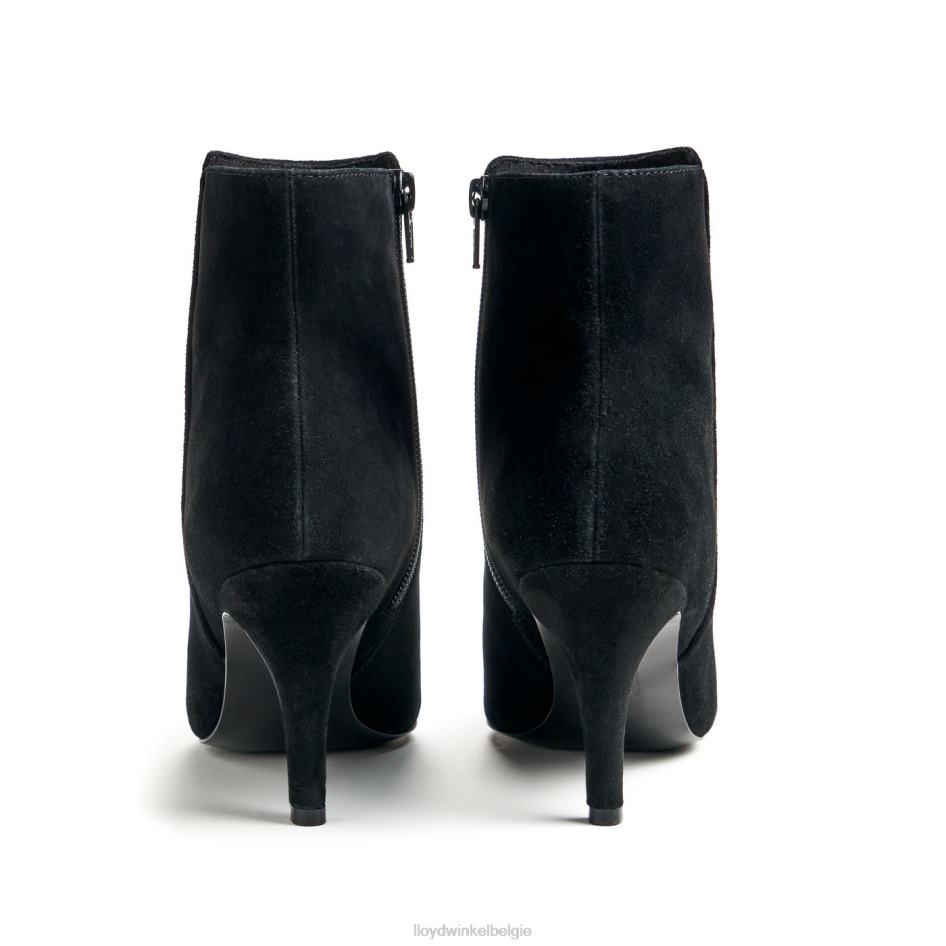 ruw leren enkellaarsje vrouwen LLOYD zwart schoenen ZJ6BL879
