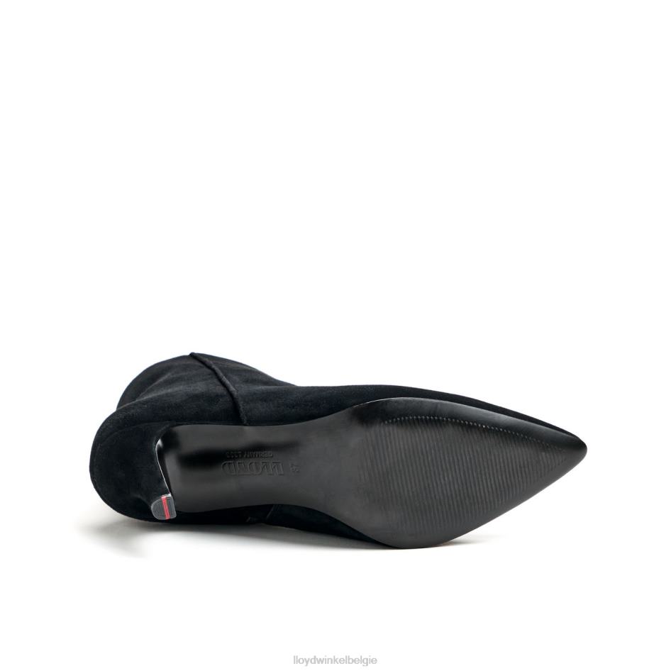 ruw leren enkellaarsje vrouwen LLOYD zwart schoenen ZJ6BL879