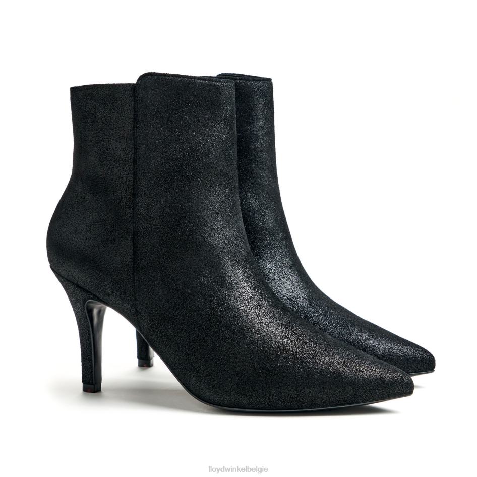 ruw leren enkellaarsje vrouwen LLOYD zwart schoenen ZJ6BL880