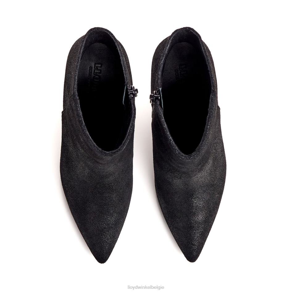 ruw leren enkellaarsje vrouwen LLOYD zwart schoenen ZJ6BL880