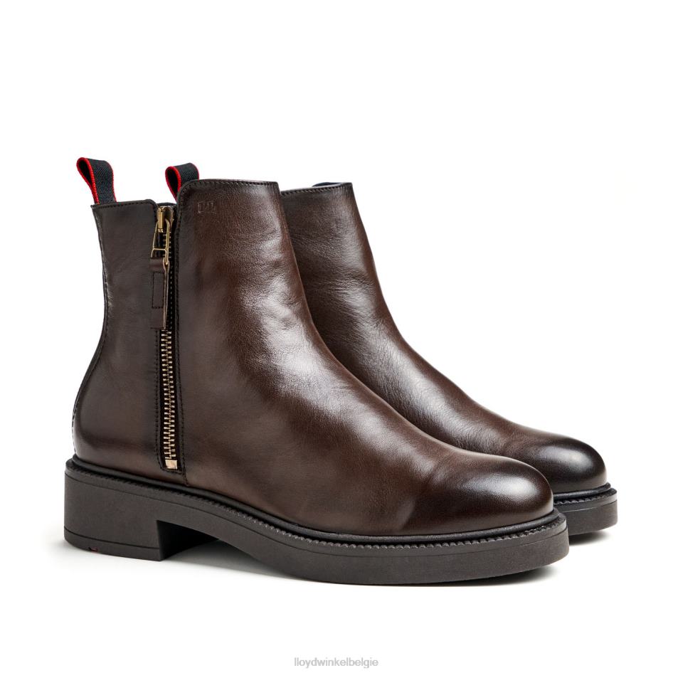 sportieve glad leren enkellaars vrouwen LLOYD bruin schoenen ZJ6BL896