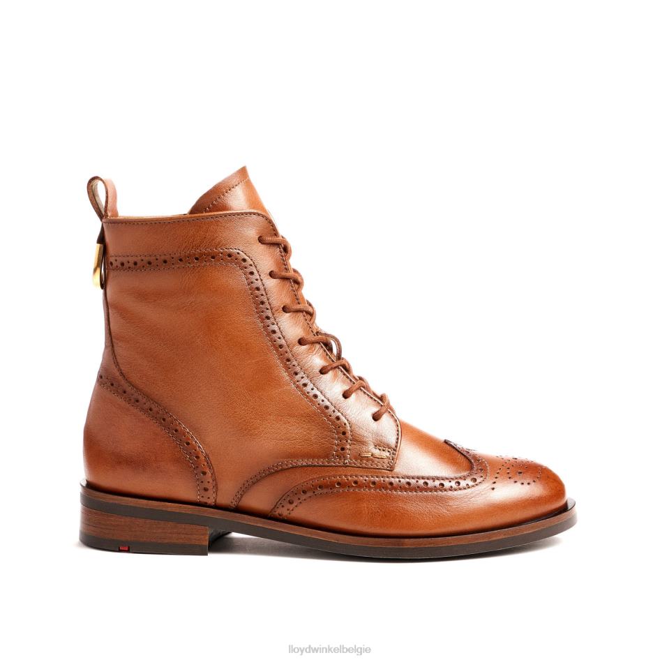 sportieve glad leren enkellaars vrouwen LLOYD bruin schoenen ZJ6BL909