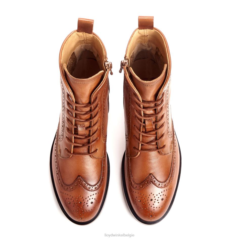 sportieve glad leren enkellaars vrouwen LLOYD bruin schoenen ZJ6BL909