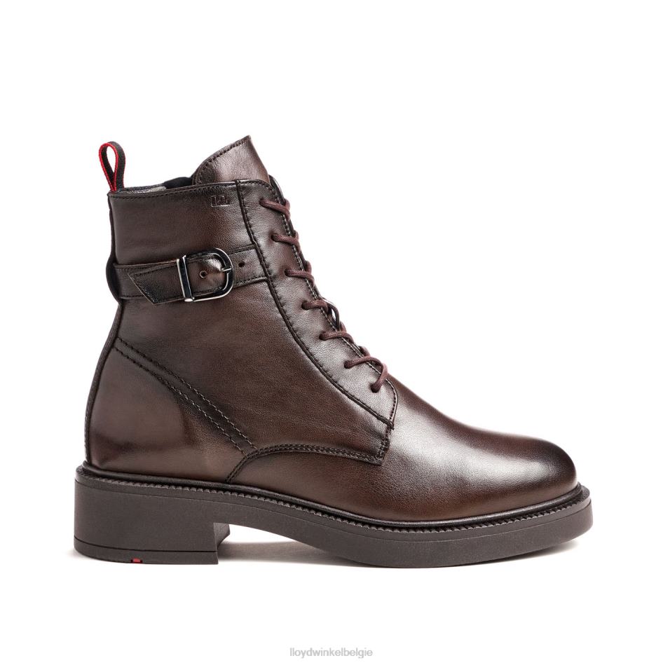 sportieve glad leren enkellaars vrouwen LLOYD bruin schoenen ZJ6BL951